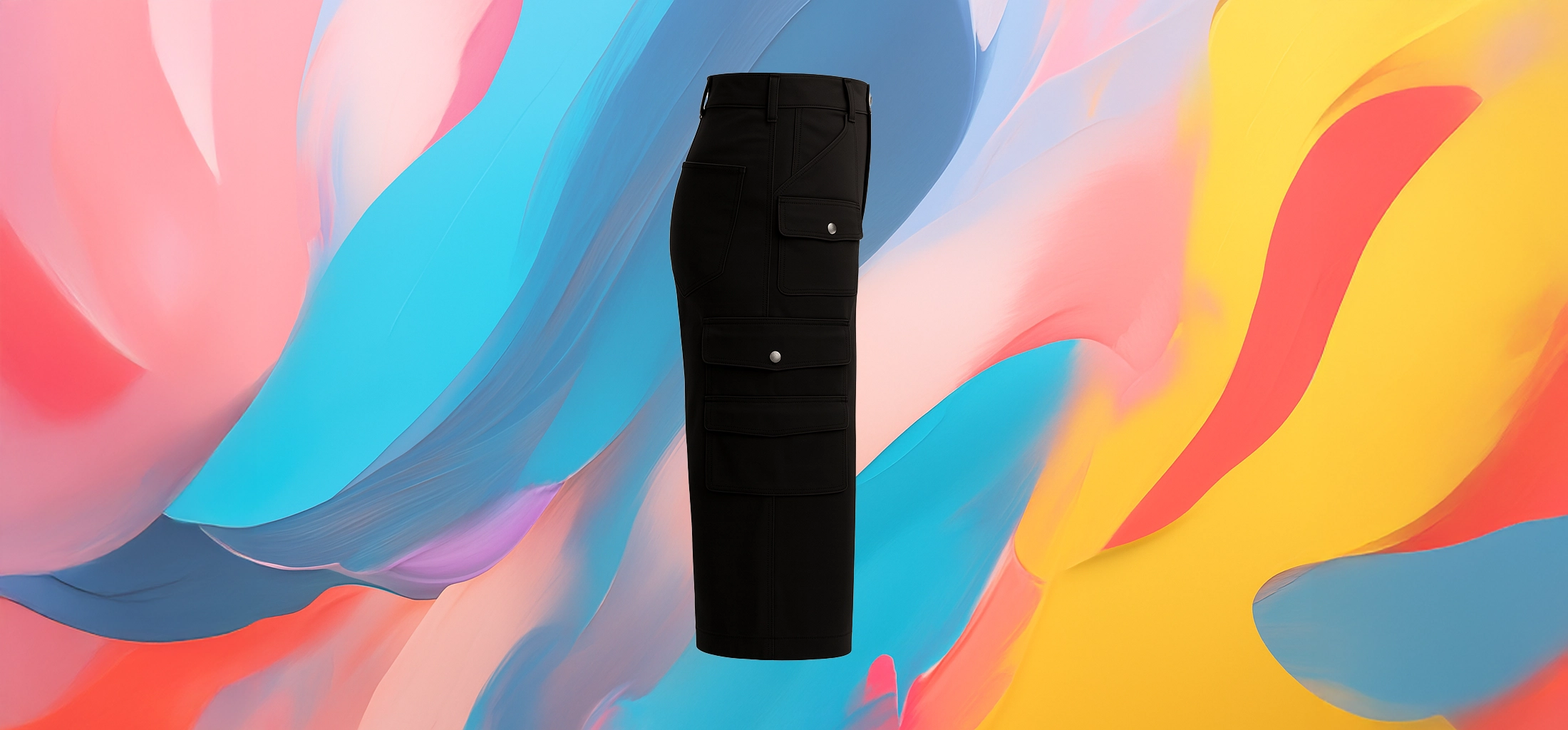 The 25x - Black Longline Cargo Shorts - Image 2