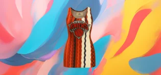 Produit#1- The 25x – NBA New York Knicks Courtside Mini Dress (2) The 25x - NBA New York Knicks Courtside Mini Dress