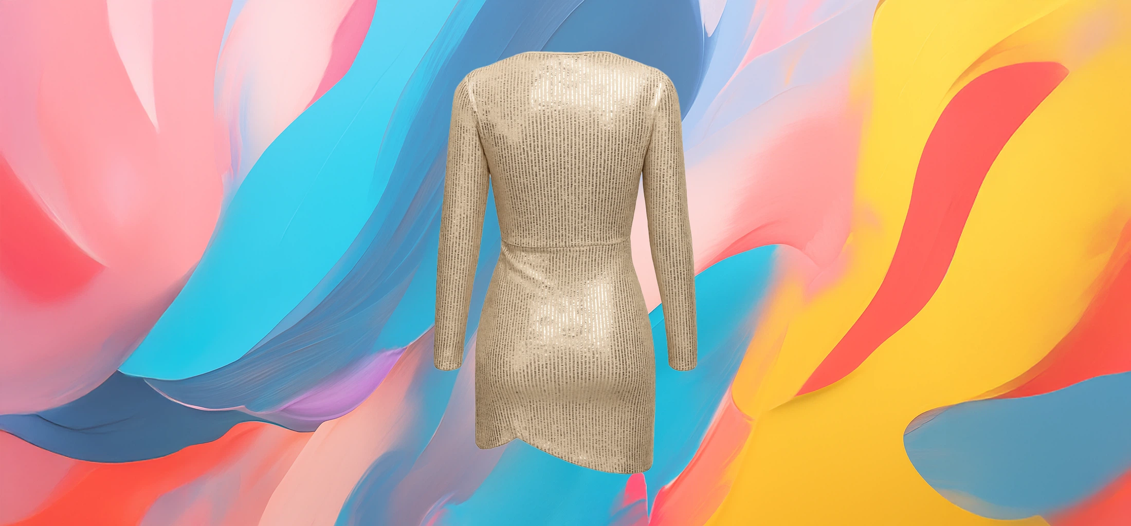 The 25x - Sparkling V-Neck Sequin Dress - Image 2