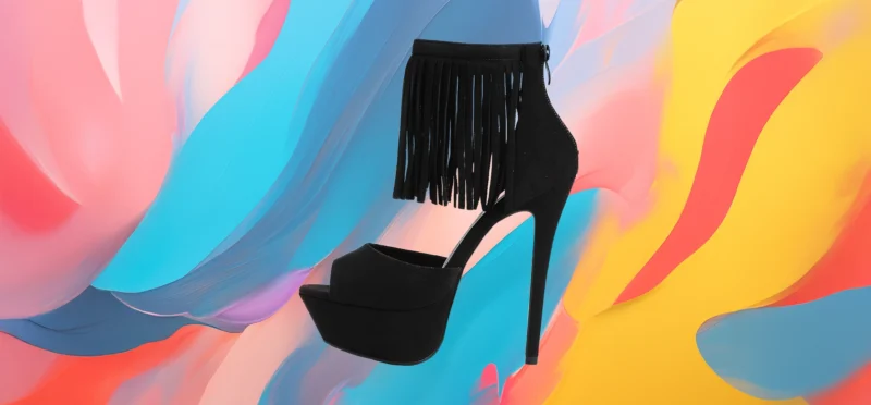 The 25x Fringed Open-Toe Heels