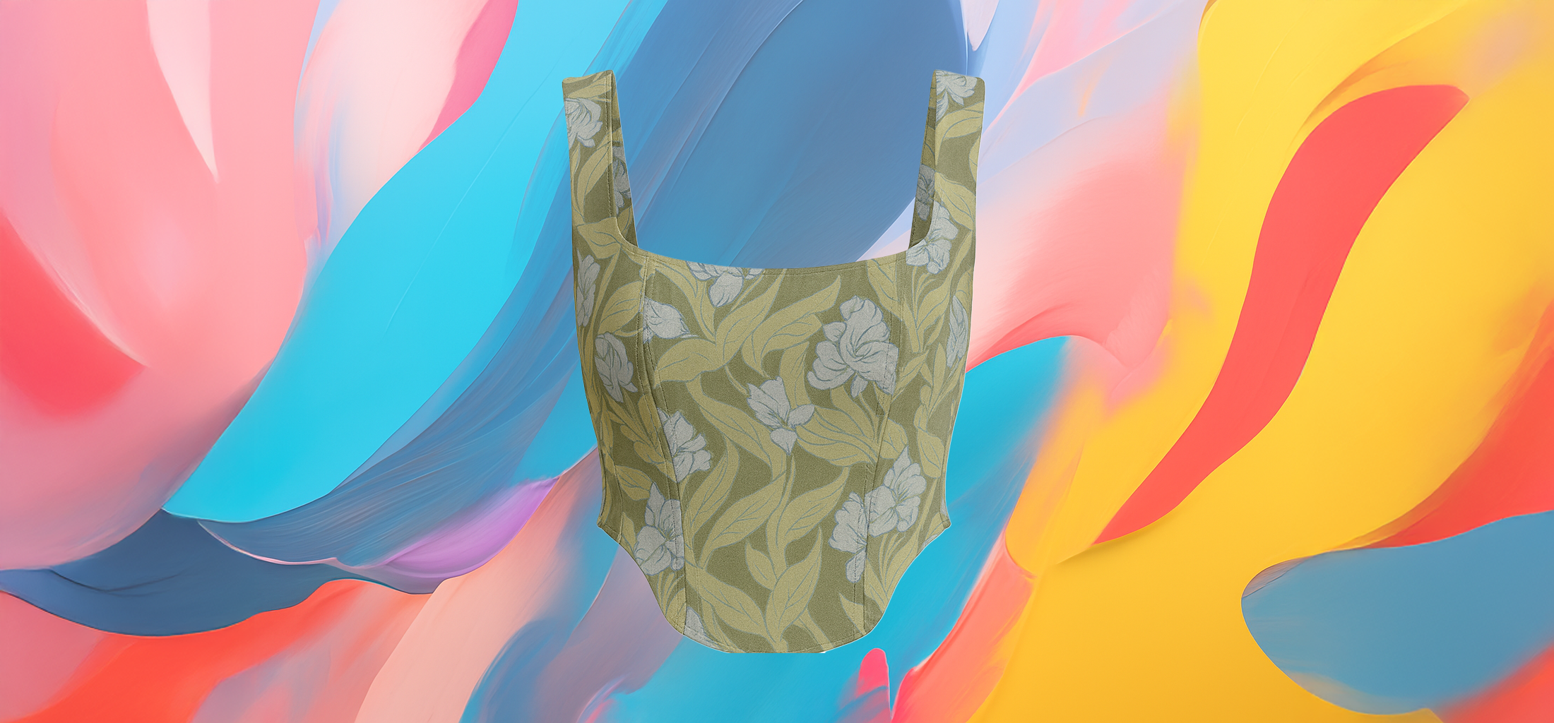 The 25x - Floral Square Neck Corset