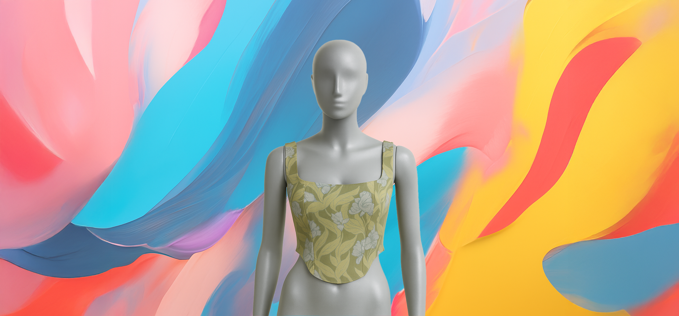 The 25x - Floral Square Neck Corset - Image 5