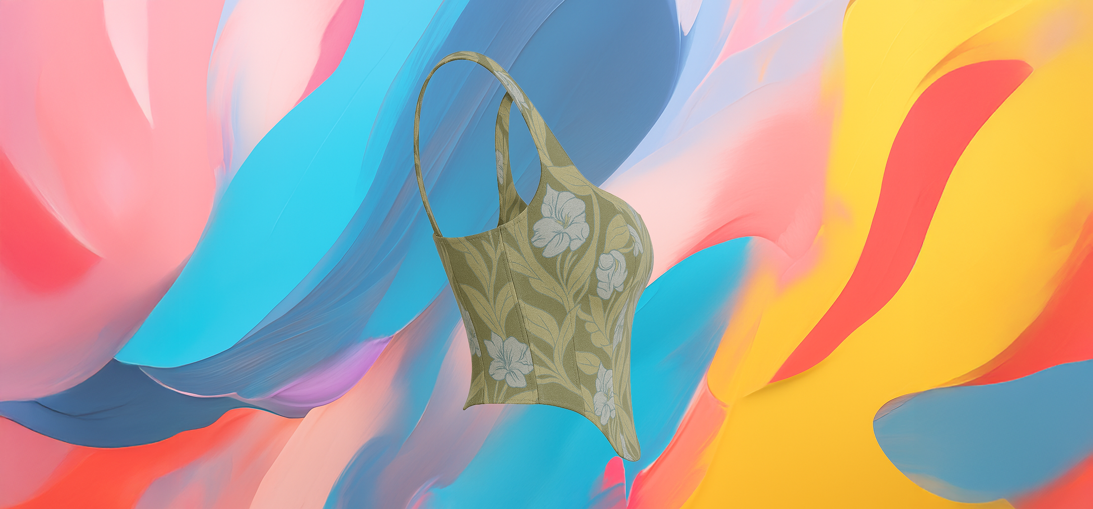 The 25x - Floral Square Neck Corset - Image 3