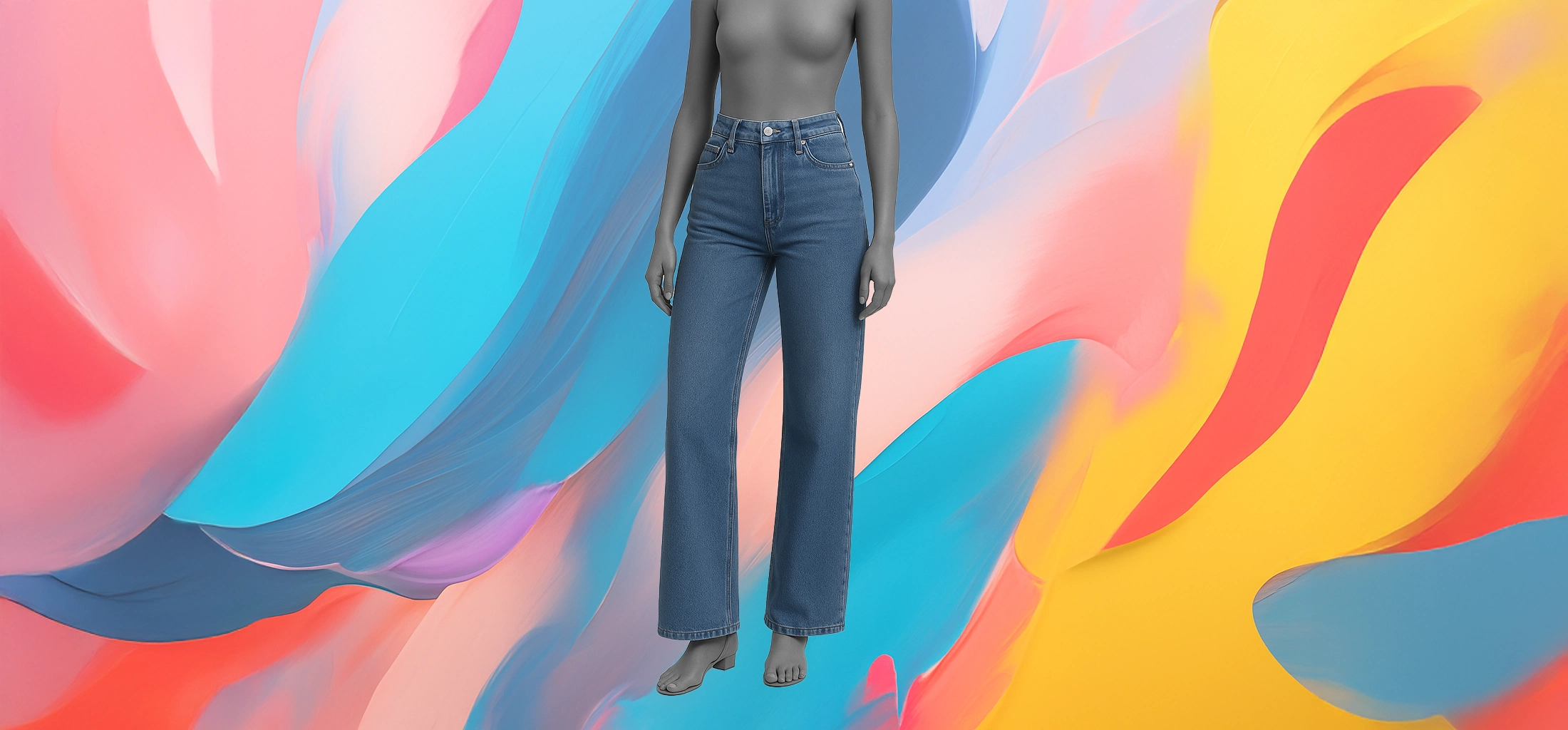 The 25x - Wide Leg Denim Palazzo - Image 2