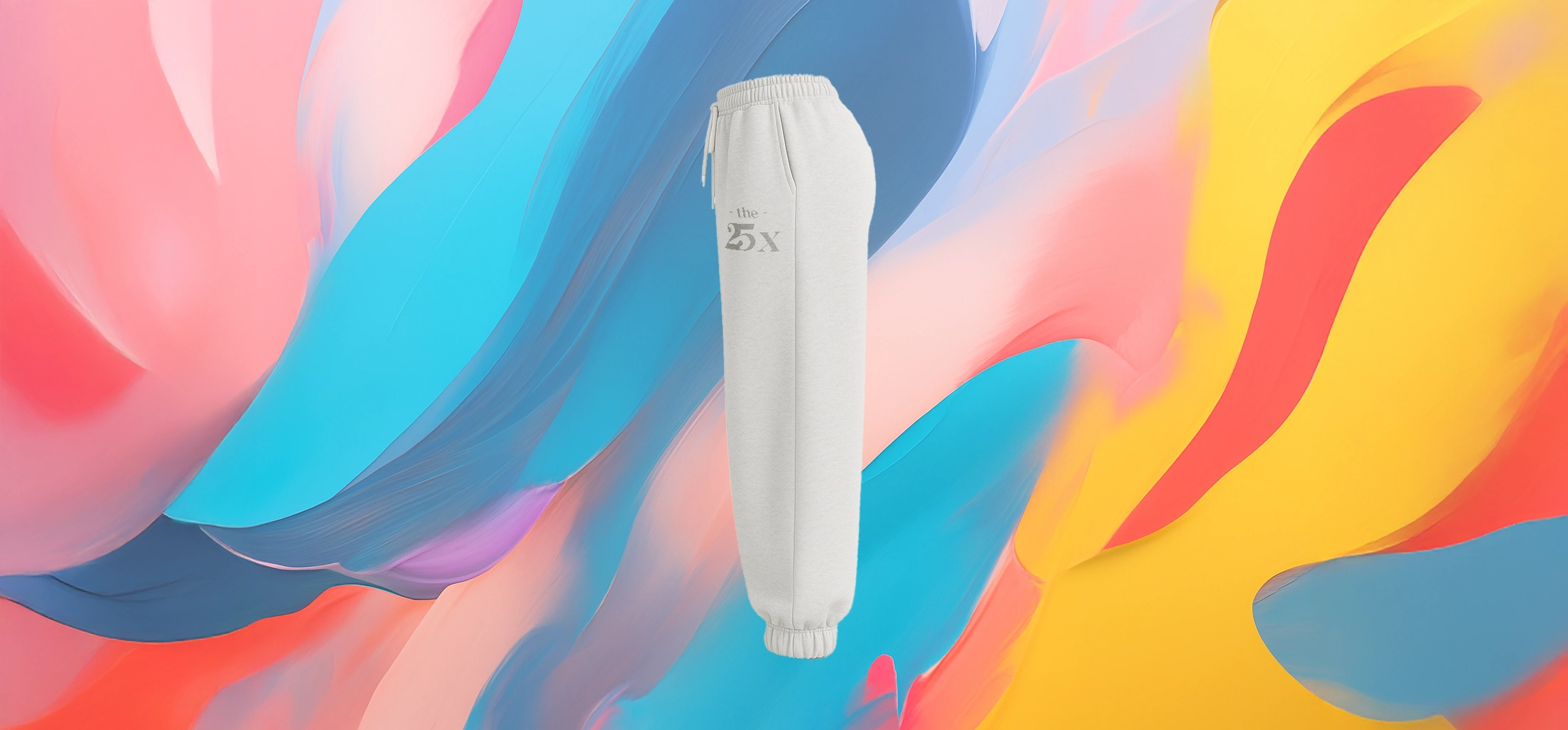 The25x Classic White grey Jogger Pants - Image 3