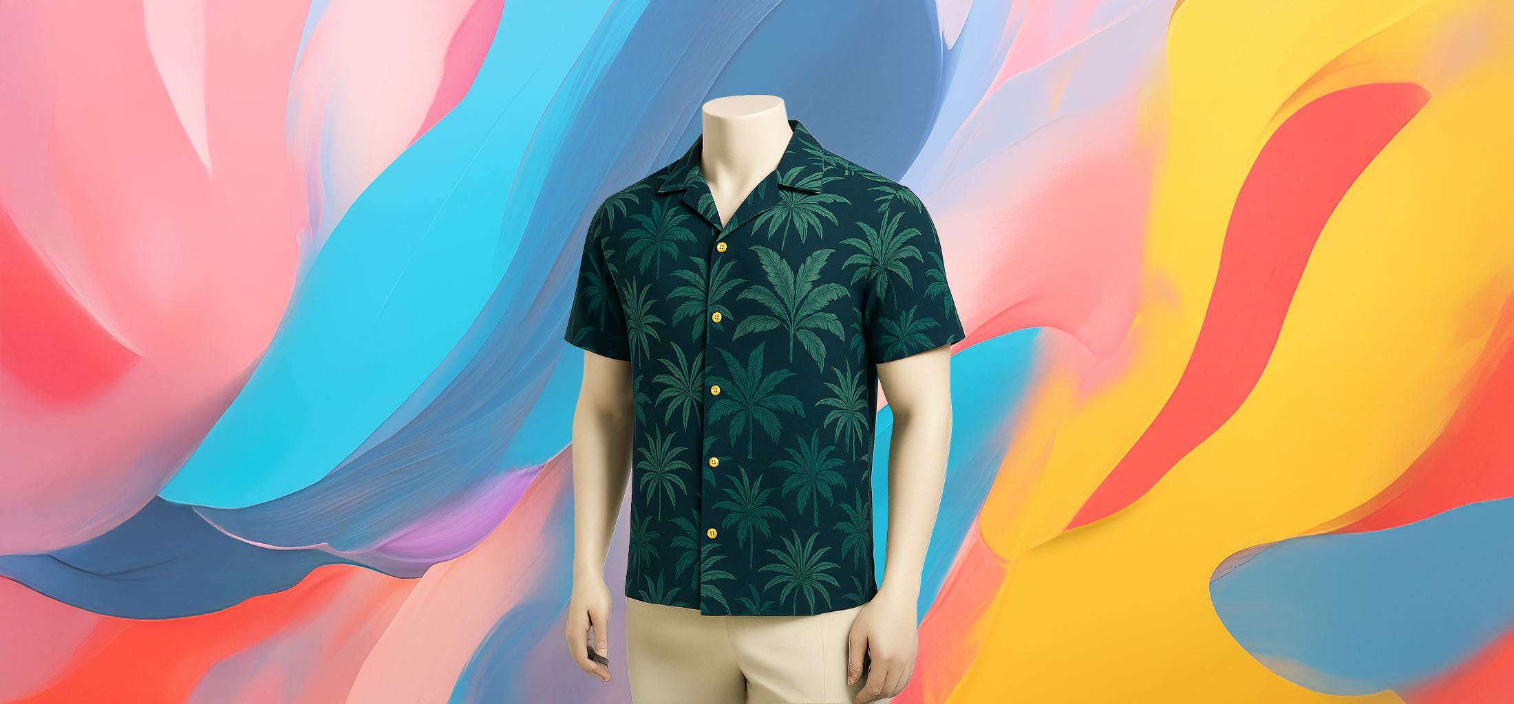 The 25x - Men’s Green Floral Short Sleeve Shirt - Image 4