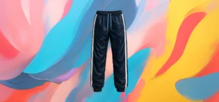 The25x Navy Track Pants with Side Stripes