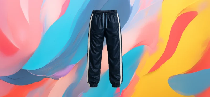 The25x Navy Track Pants with Side Stripes