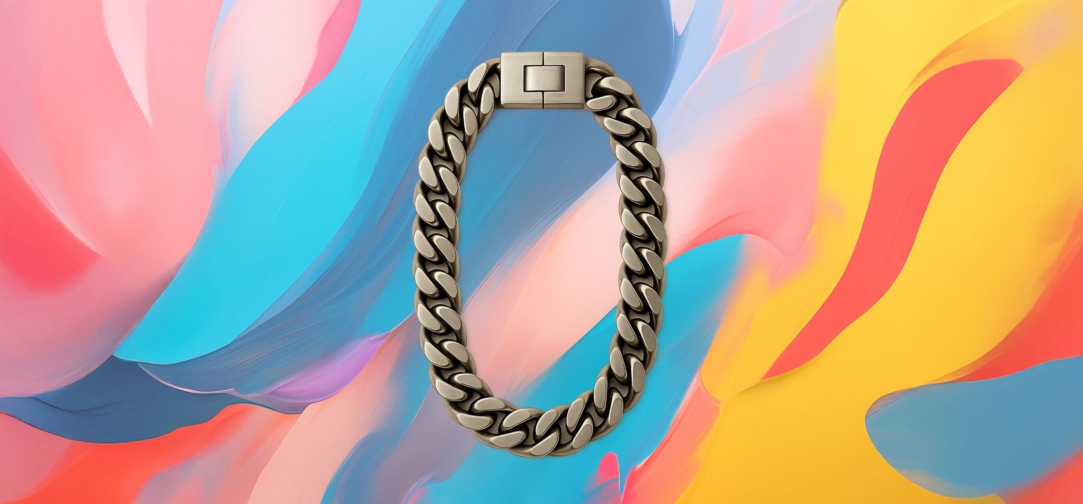 The25x Silver Curb Chain Bracelet - Image 3