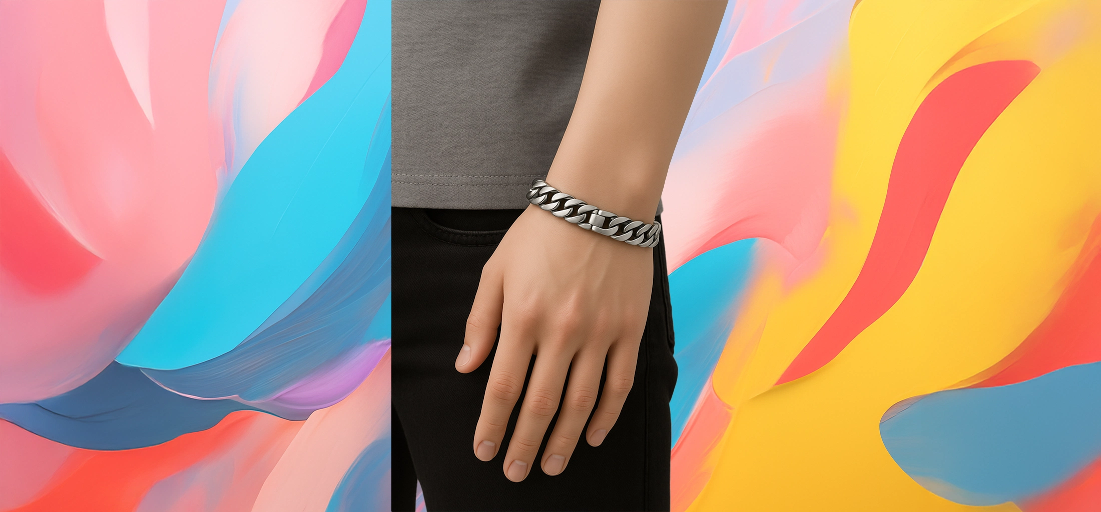 The25x Silver Curb Chain Bracelet - Image 4