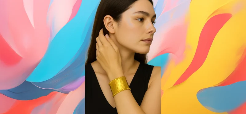The25x Gold Cuff Bracelet