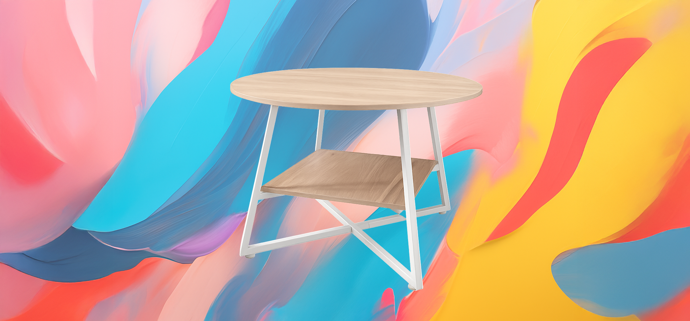 The 25x - Modern Round Wooden Coffee Table with Storage - Image 2