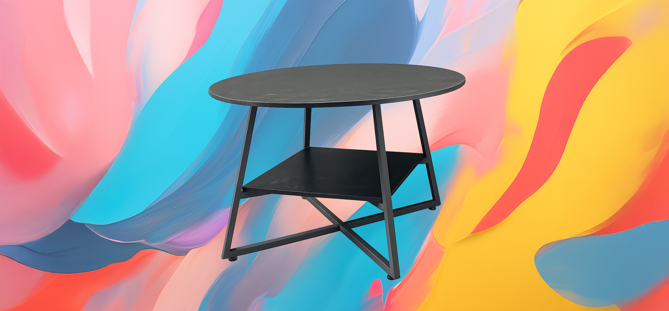 The 25x - Modern Round Wooden Coffee Table with Storage - Image 3