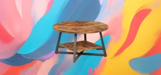 The 25x - Modern Round Wooden Coffee Table with Storage