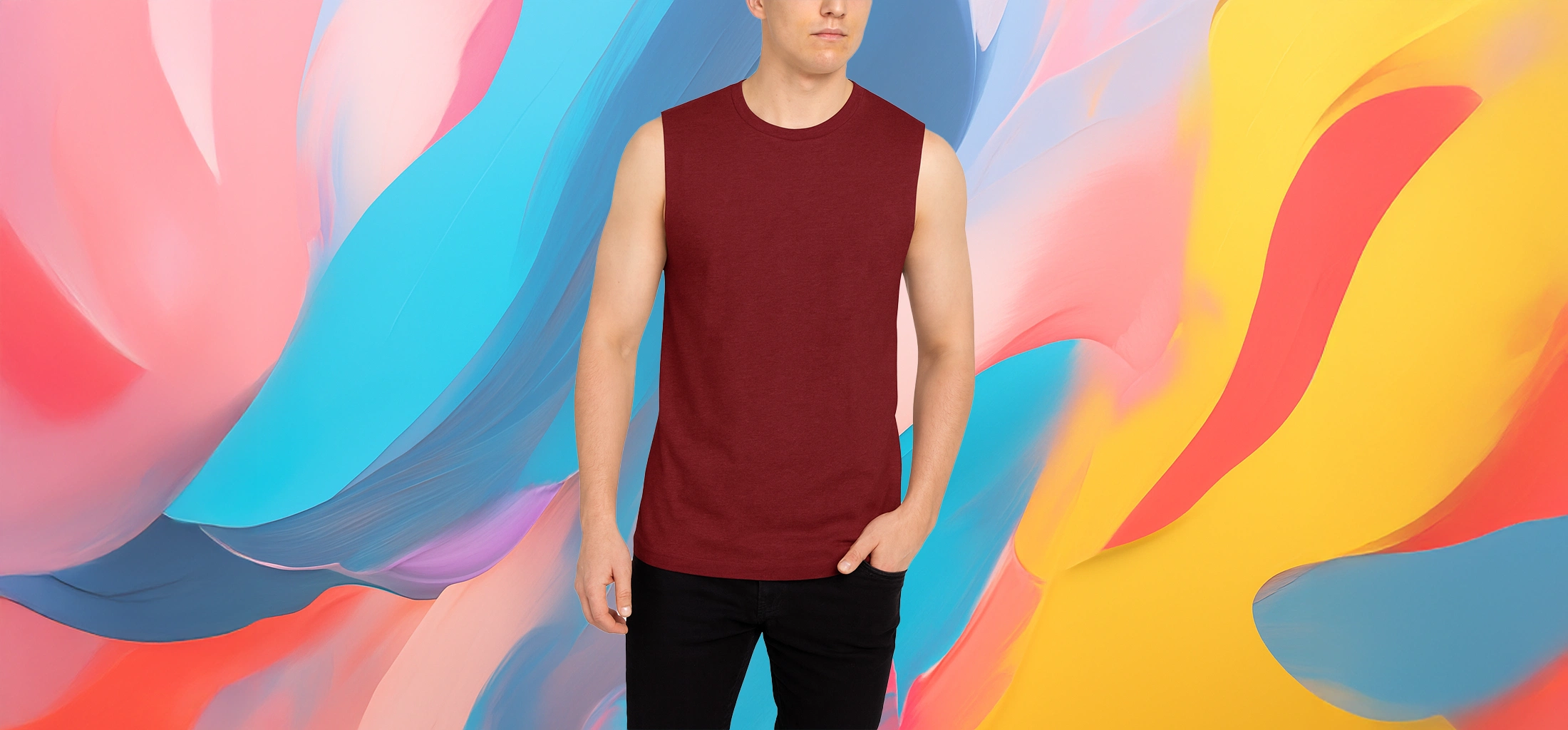 The 25x – Men’s Classic Burgundy Tank Top - Image 2