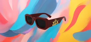 Produit#8-1 The 25x Sunglasses Vintage Retro Beveled Rectangular