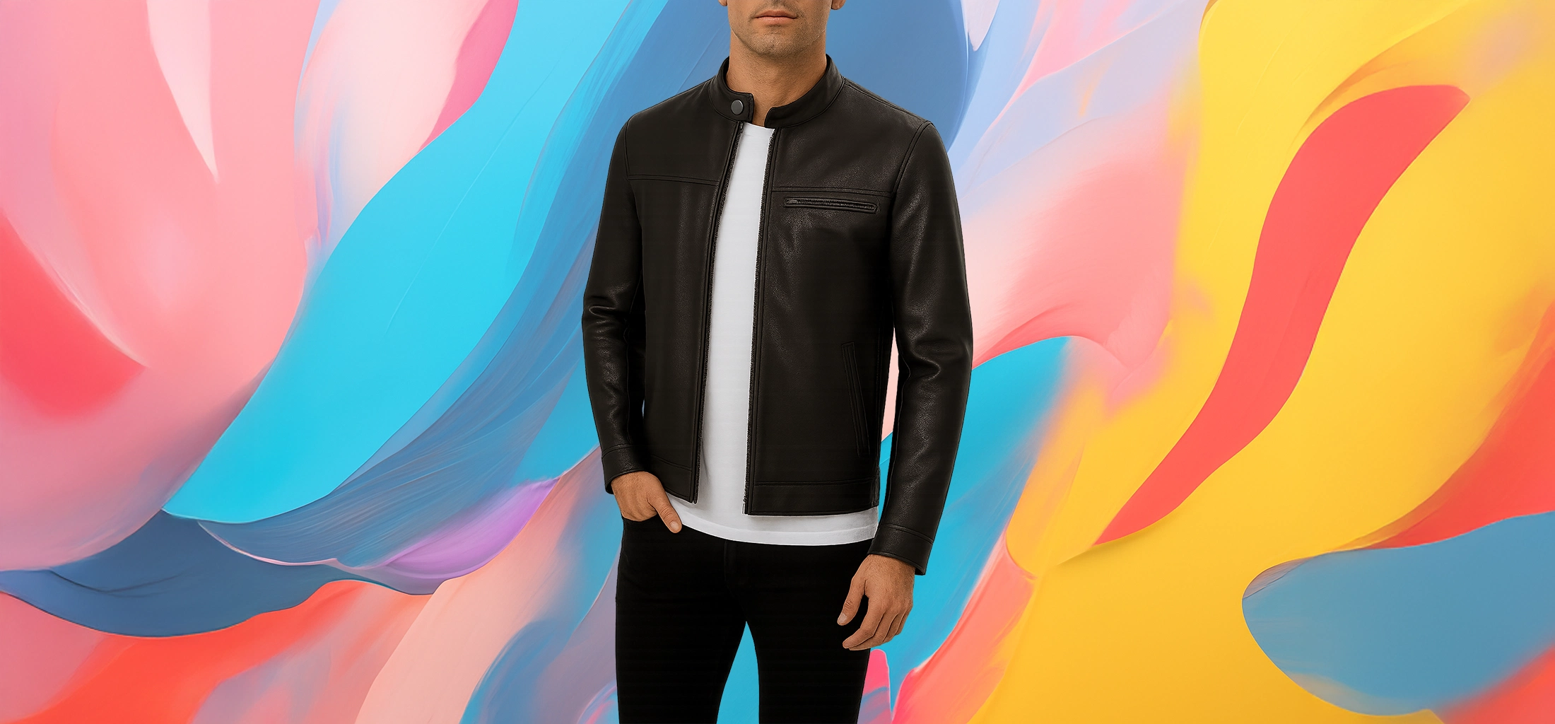 The 25x – Men’s Leather Zip-Up Jacket - Image 2