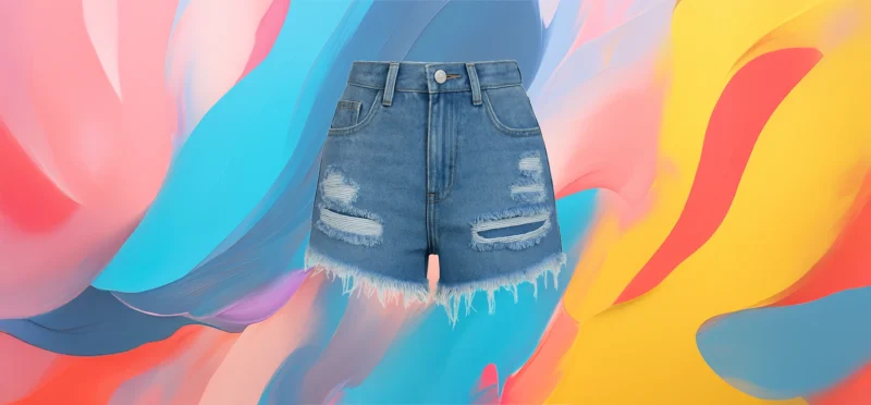 The 25x High-Waist Frayed Denim Shorts