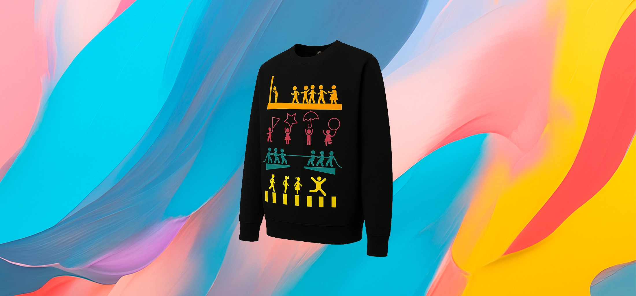 The 25x Colorful Figures Crewneck Sweatshirt - Image 2