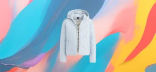 The 25x Light Blue Quilted Hooded Jacket