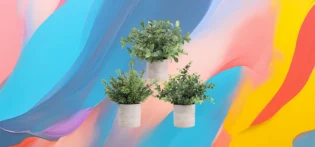 The 25x Set of 3 Mini Artificial Potted Plants The 25x Set of 3 Mini Artificial Potted Plants