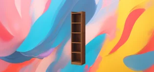 produit#16-1 The 25x SlimFit 5-Tier Wooden Corner Shelf