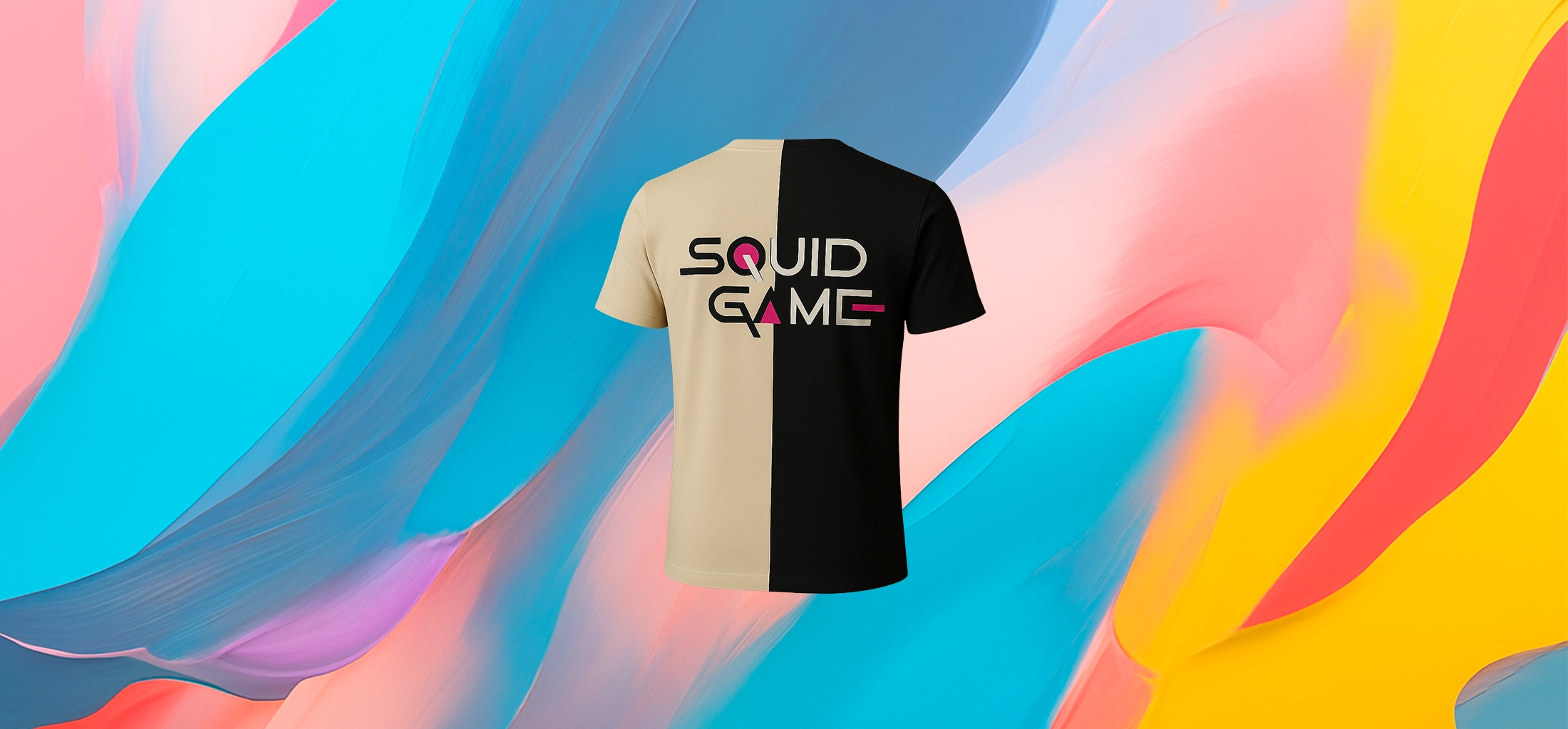 The 25x T-shirt with a stylized geometric squid design - Image 4