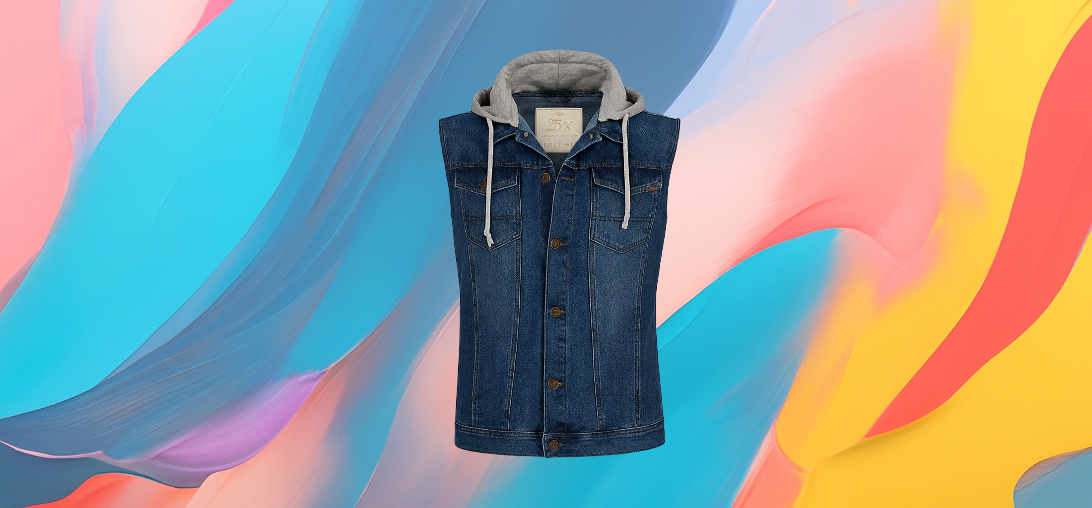 The 25x – Casual Denim Hooded Vest