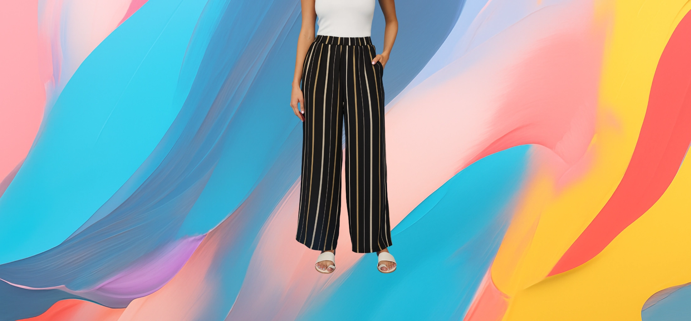 The 25x Women's Opulence Striped Trousers - Image 5