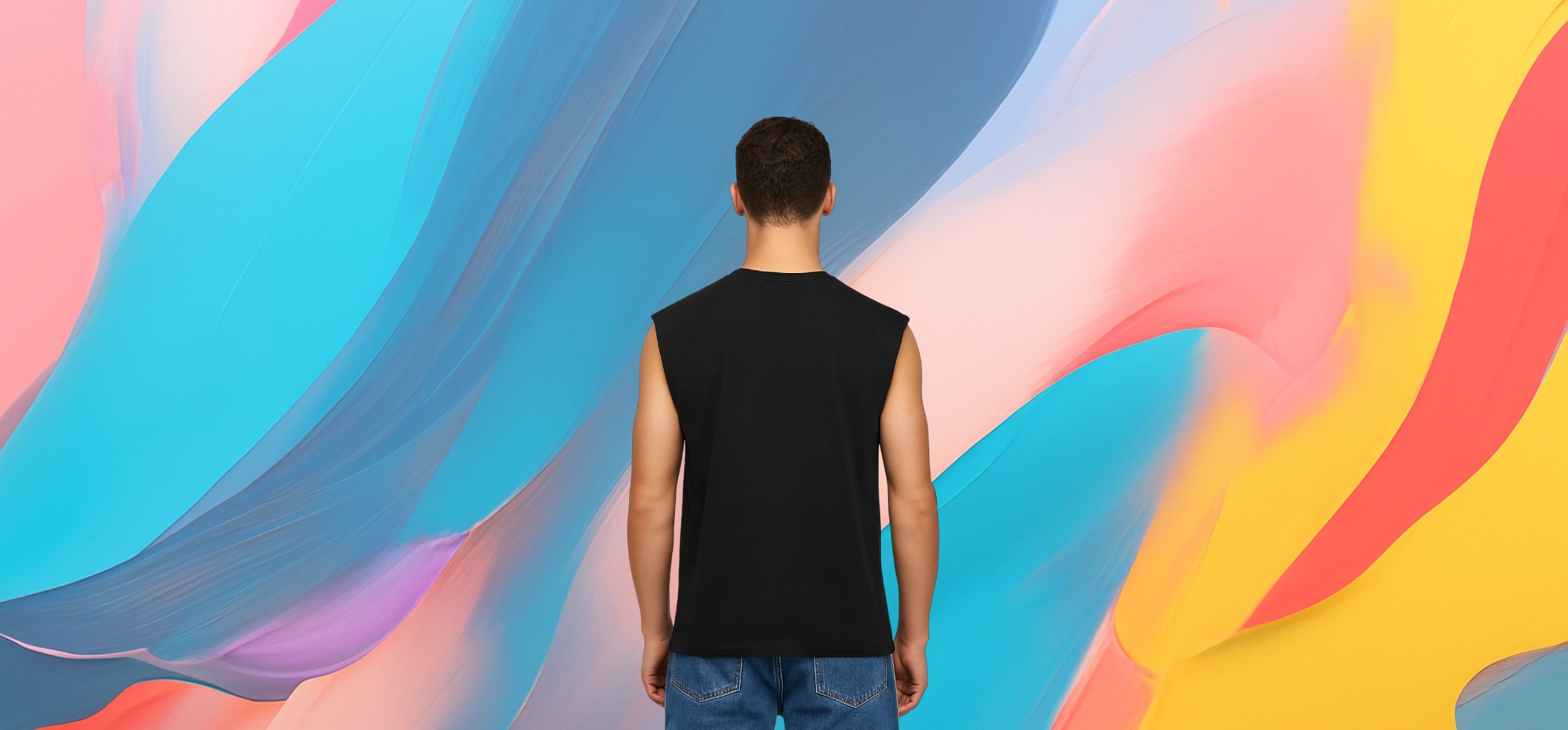 The 25x Men’s Raw Edge Sleeveless T-shirt - Image 4