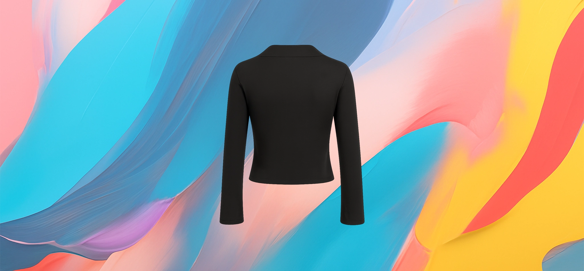The 25x Black Wrap Blouse - Image 2