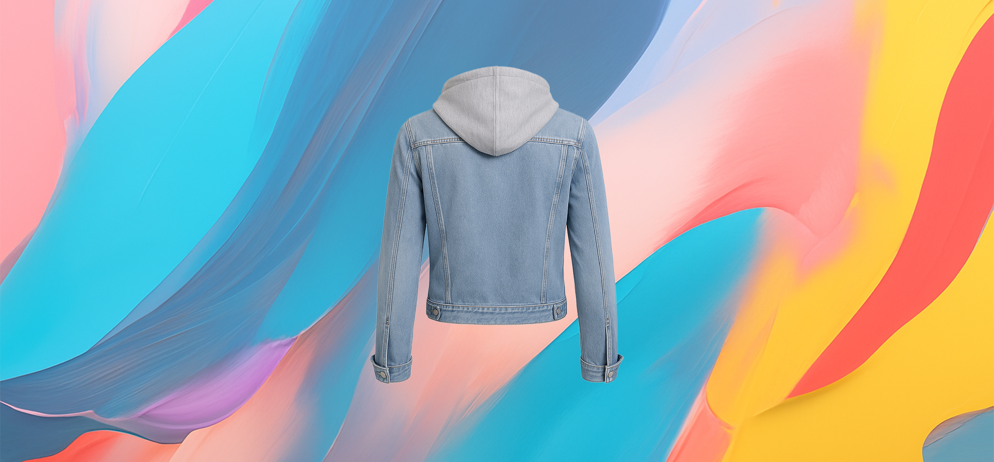 The 25x Layered Denim Hoodie Jacket - Image 3