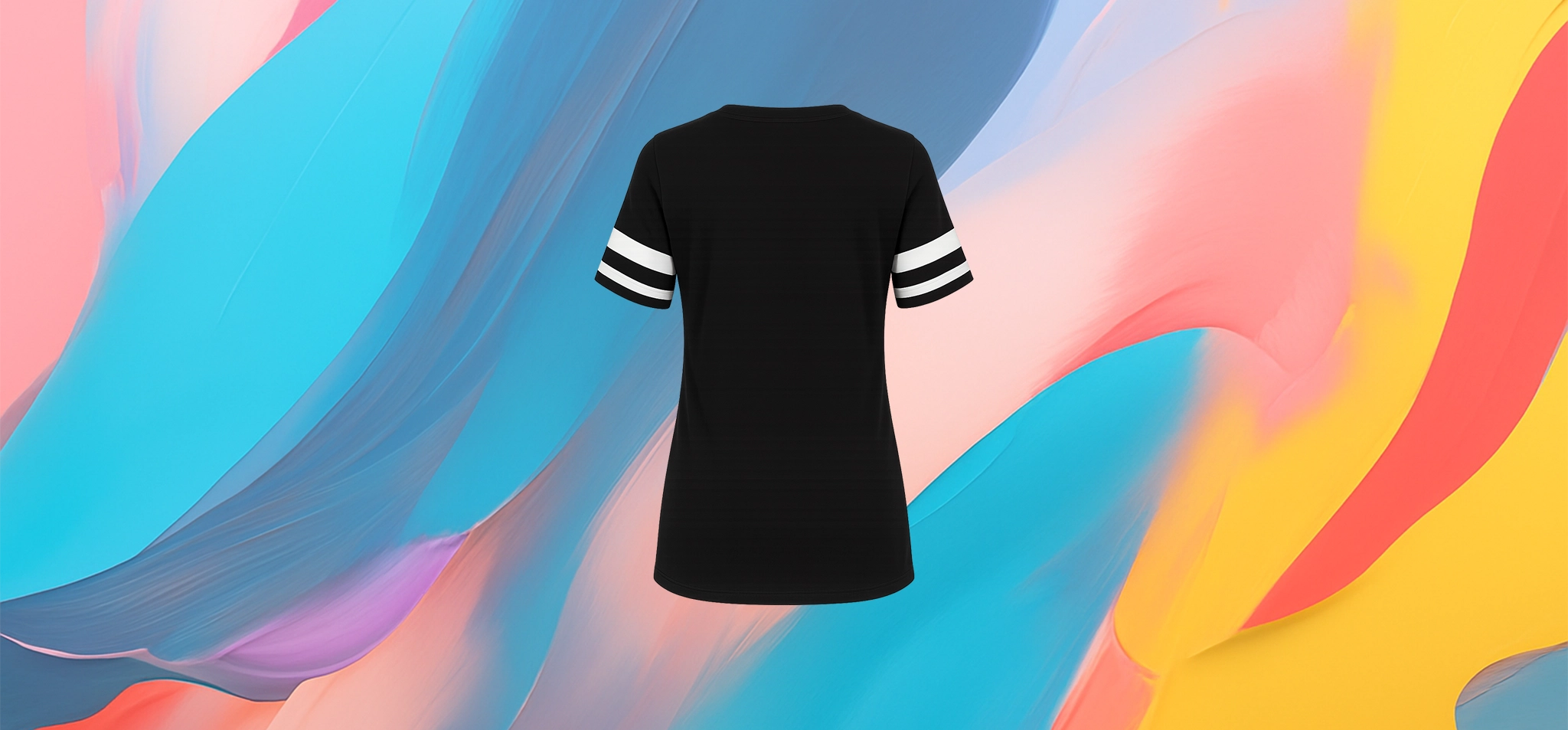 The 25X Black Varsity Stripe Tee - Image 2