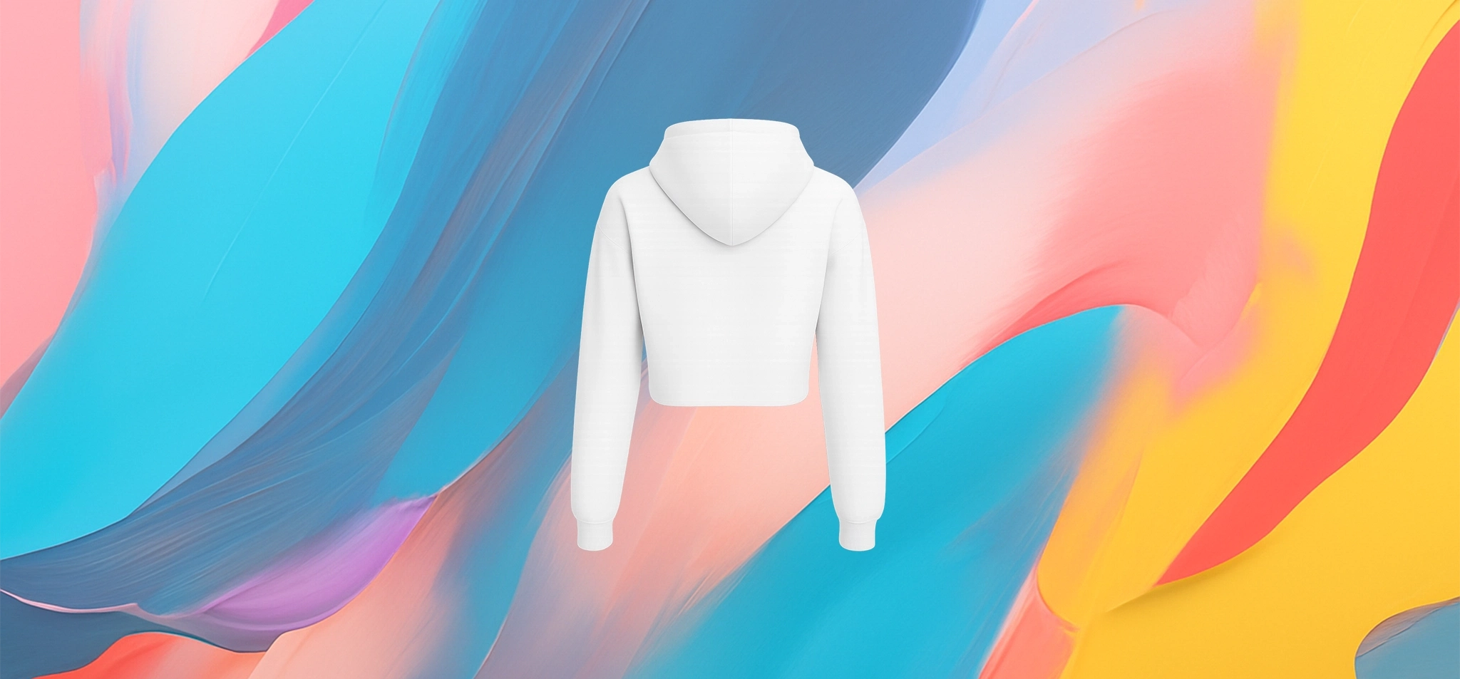 The 25x Cropped White Hoodie - Image 2