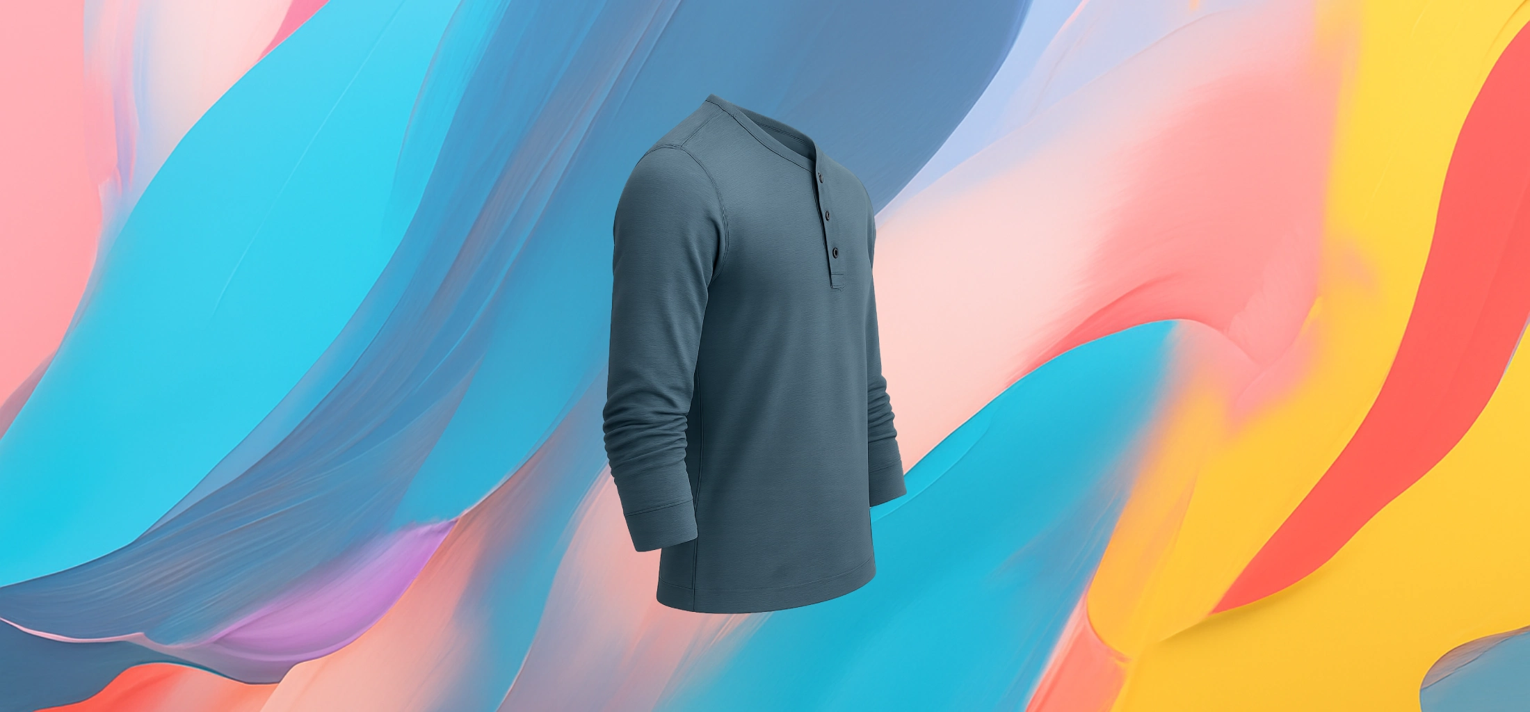 The 25x Men’s Luxury Henley Long Sleeve T-shirt - Image 3