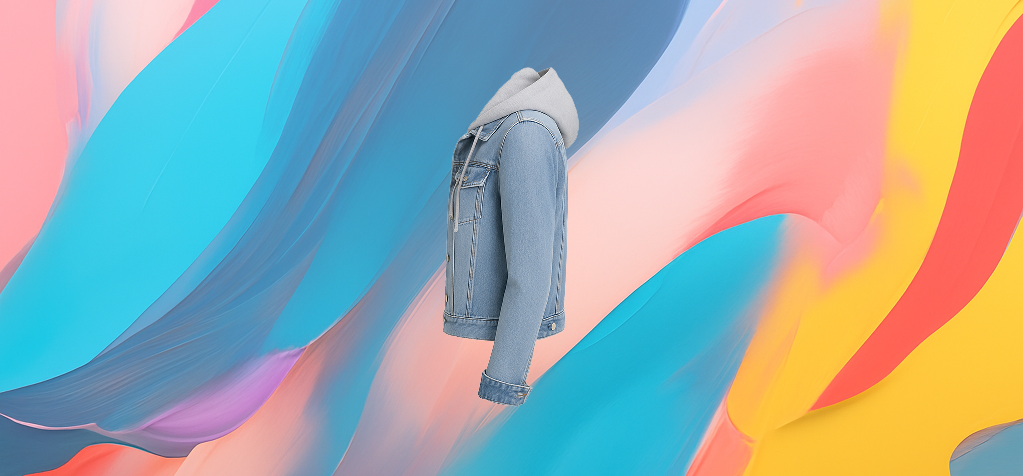 The 25x Layered Denim Hoodie Jacket - Image 2