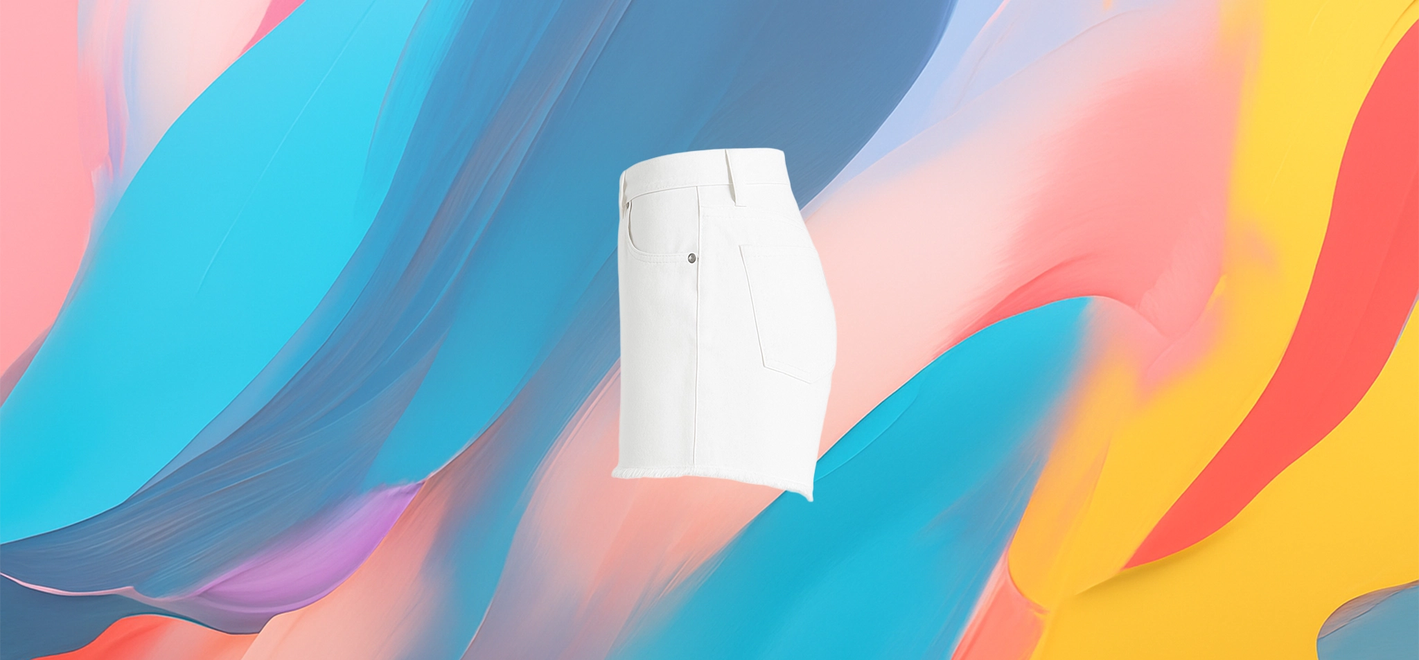 The 25x High-Waisted White Denim Shorts - Image 3