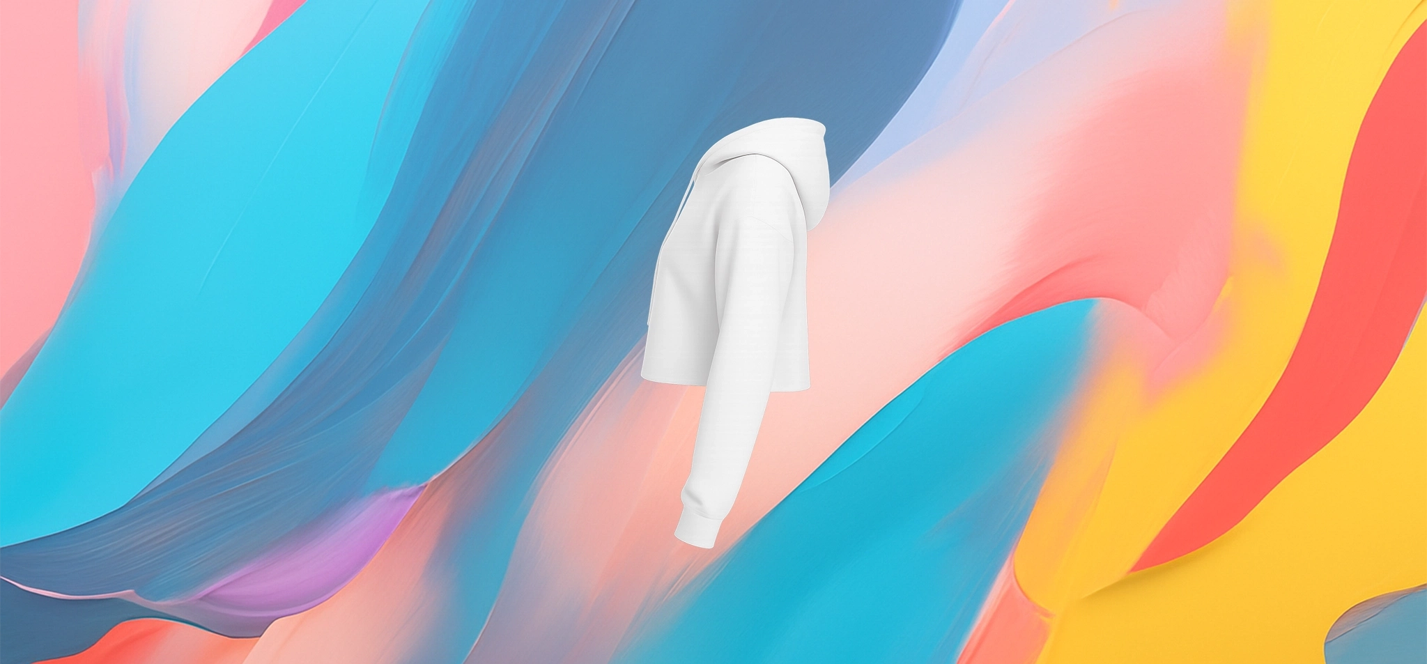 The 25x Cropped White Hoodie - Image 3