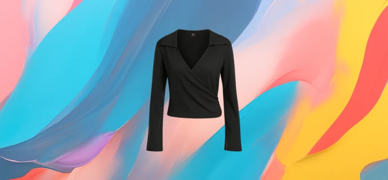 The 25x Black Wrap Blouse