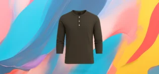 vue de face The 25x Men’s Luxury Henley Shirt