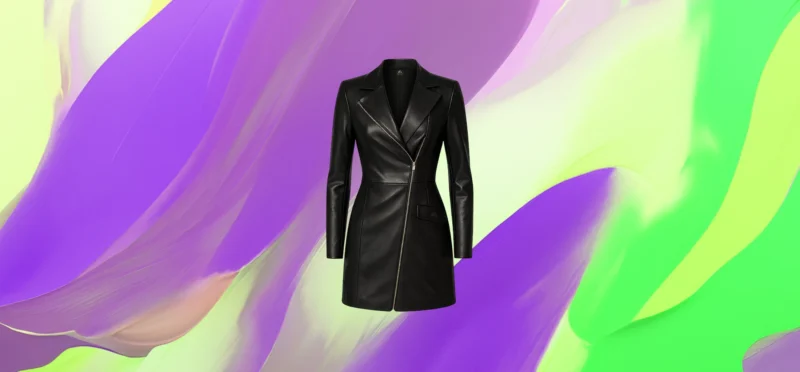 The 25x Midnight Edge Leather Dress Coat