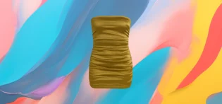 vue de face The 25x Radiance Ruched Tube Dress