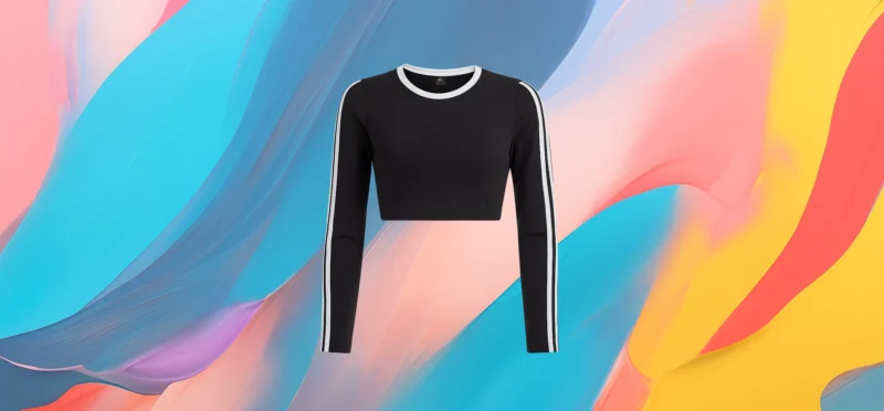 The 25X Stripe Sleeve Long Sleeve Crop Top