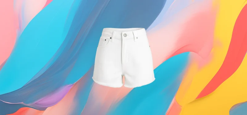 The 25x High-Waisted White Denim Shorts