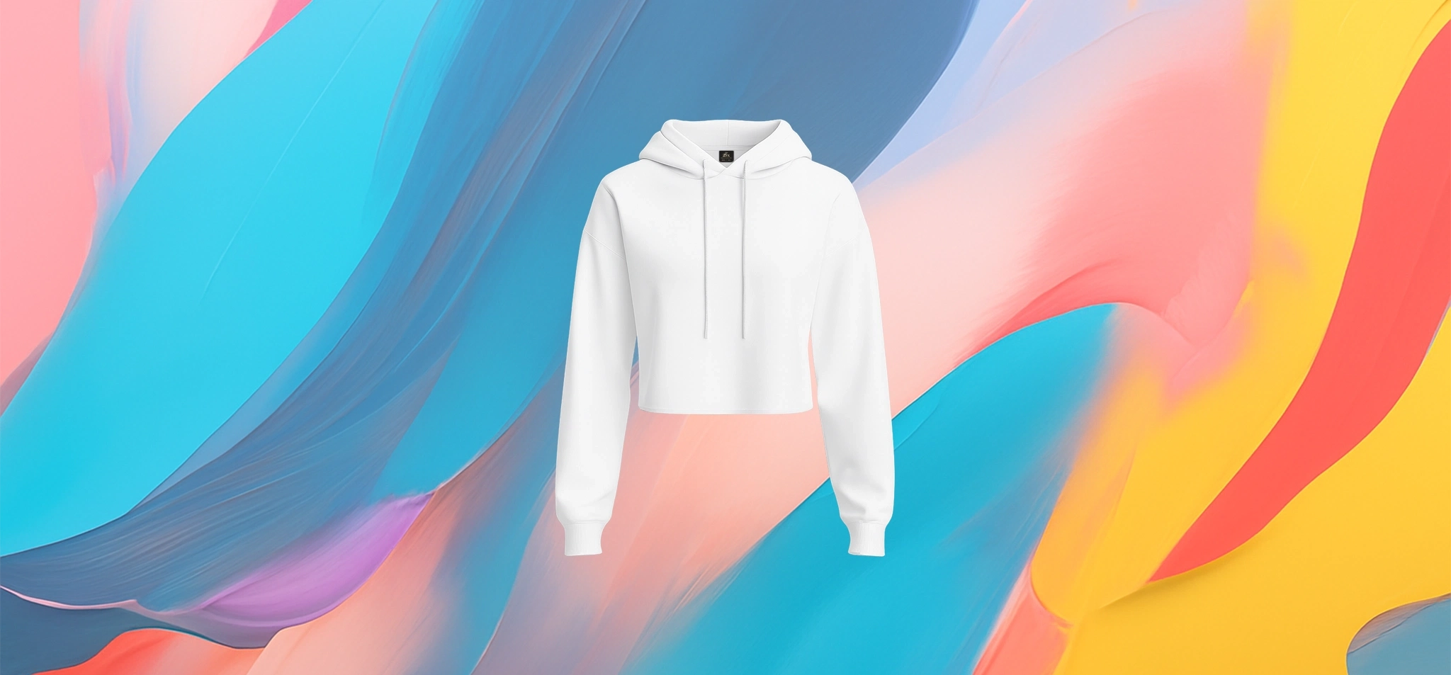 The 25x Cropped White Hoodie