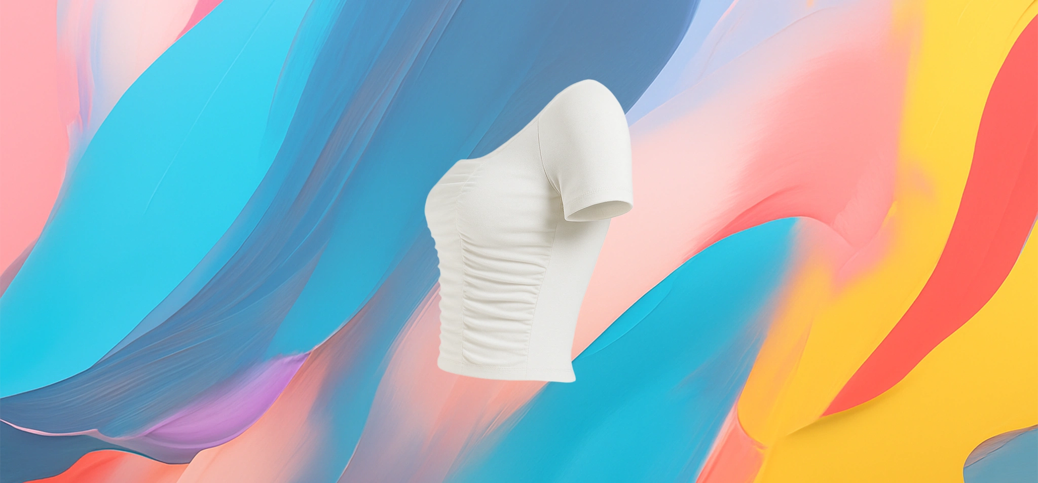 The 25X Women’s Ruched Square Neck Crop Top - Image 4
