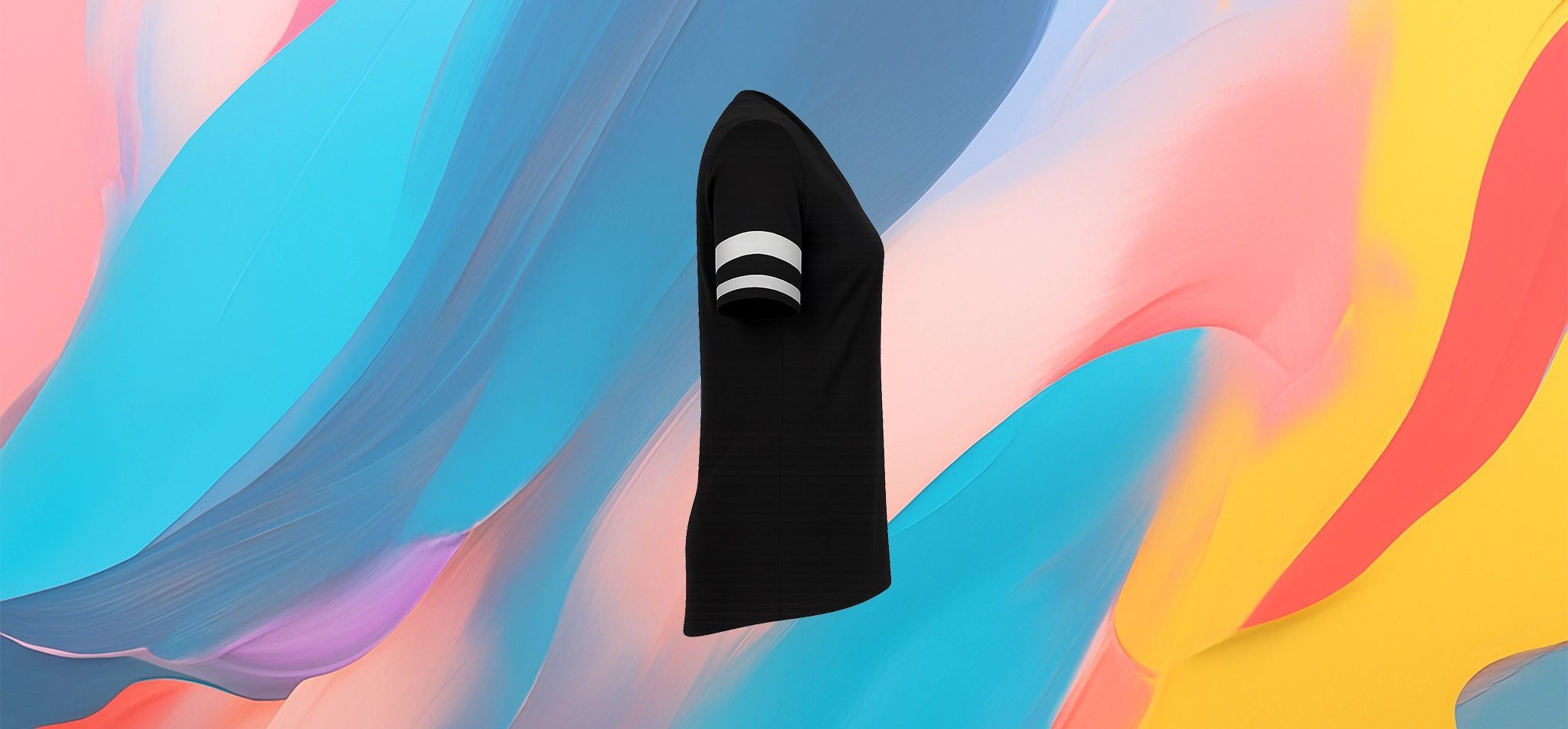 The 25X Black Varsity Stripe Tee - Image 4