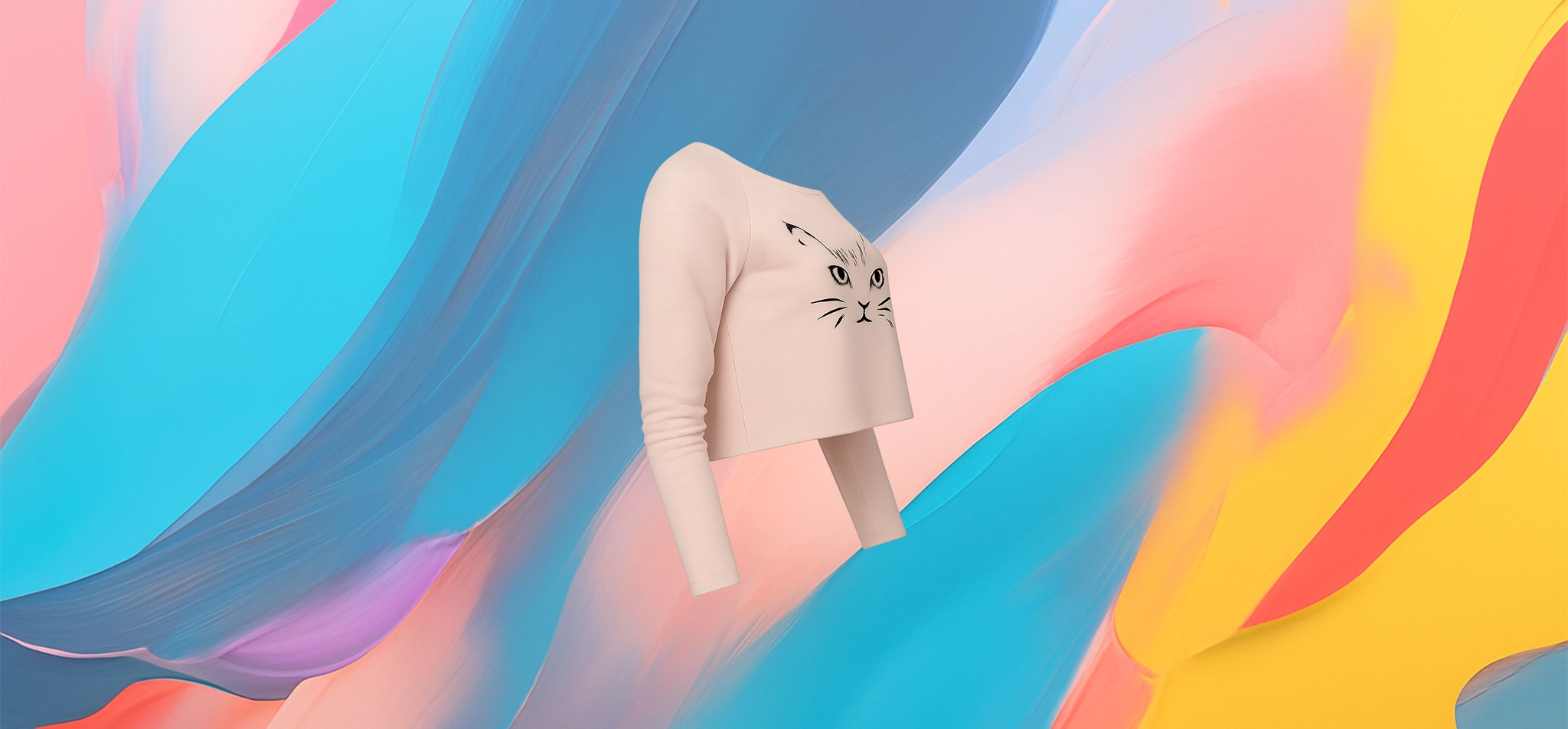 The 25x Feline Gaze Crop Sweatshirt - Image 4