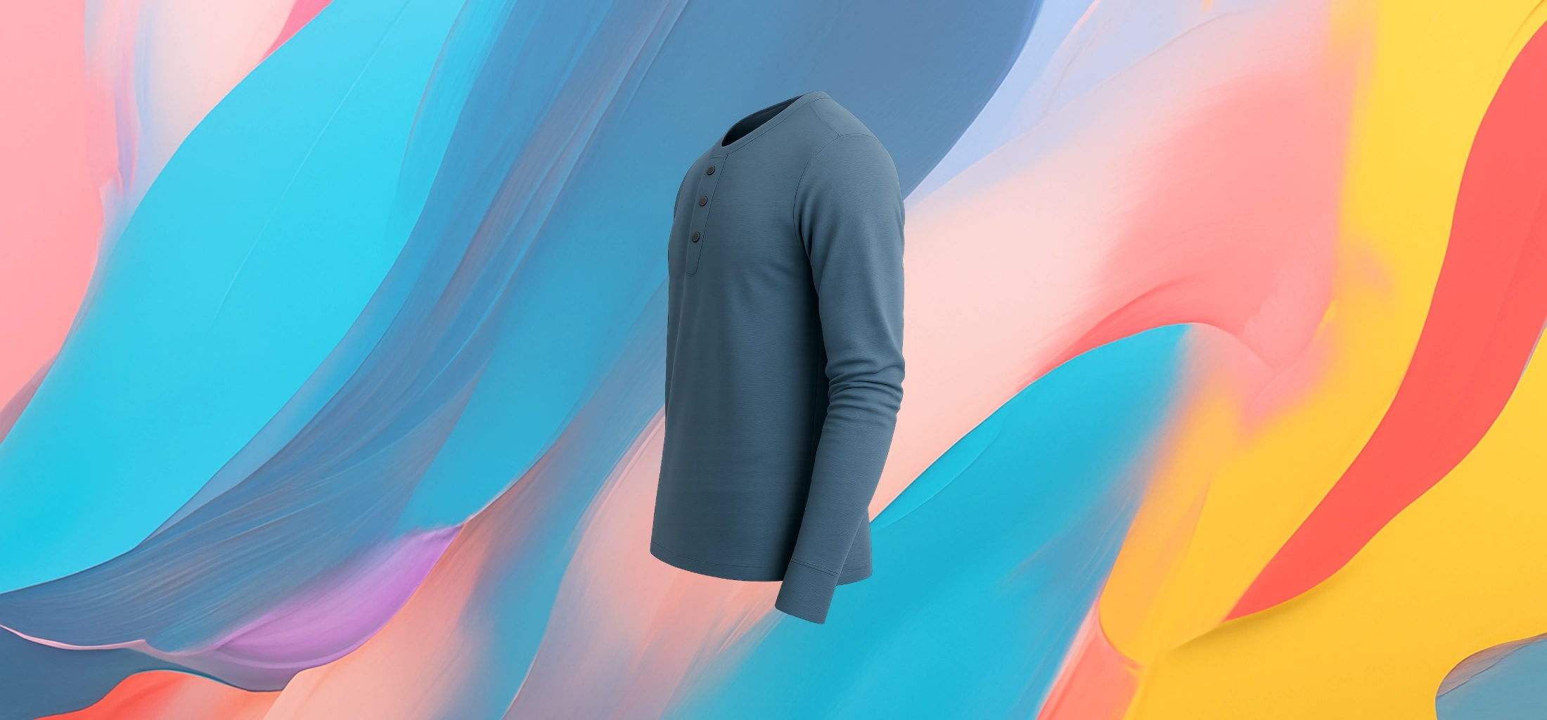 The 25x Men’s Luxury Henley Long Sleeve T-shirt - Image 5