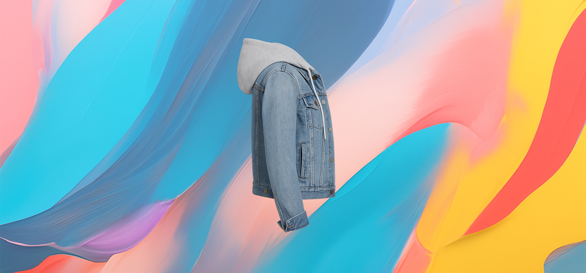 The 25x Layered Denim Hoodie Jacket - Image 4